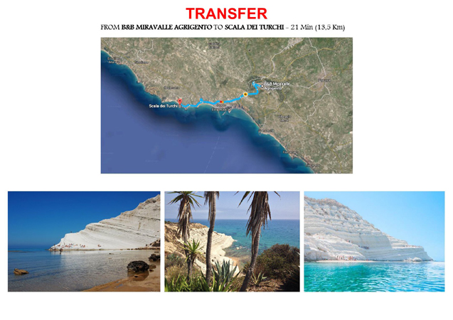 B&B MiraValle Agrigento - Servizio Transfer Scala dei Turchi